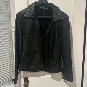 Saguaro Black Leather Blazer